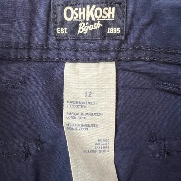 NEW OshKosh Navy Blue Cargo Pants Sz 12 - Picture 5 of 12